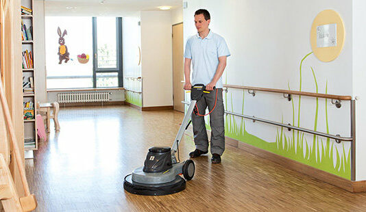 Get Minuteman floor scrubber for spotless cleaning