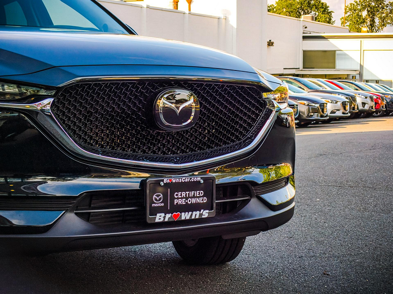 A picture of a vehicle at a dealership where customers can sign up for a vehicle protection plan.