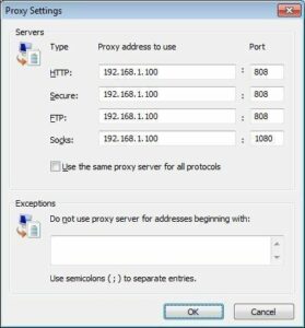A Check & Untick your internet Proxy Server settings