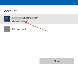 sing out windows store account or Microsoft account