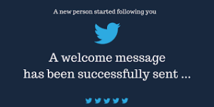 Instamber Auto Welcome Message for Twitter