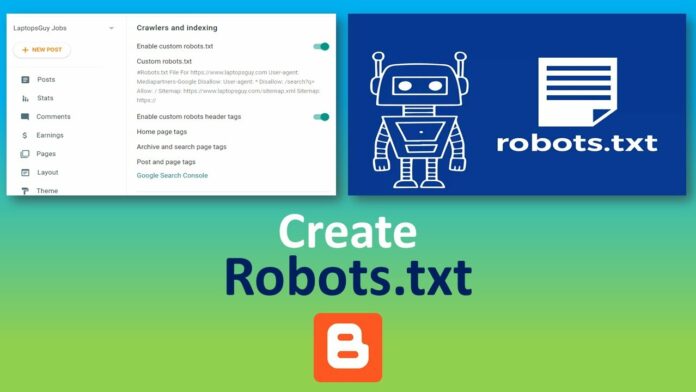 create custom robot stxt file