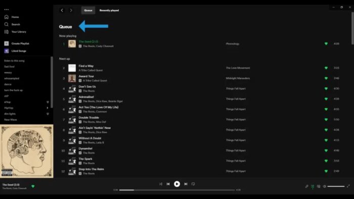 Queues on Spotify