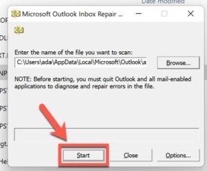 Confirm that Outlook has been closed