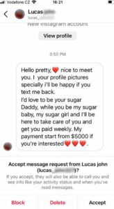 Sugar daddy Instagram scams 