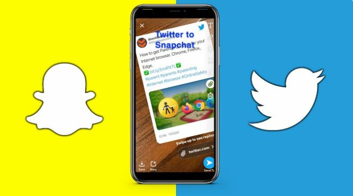 how to share tweets to your snap chat stories