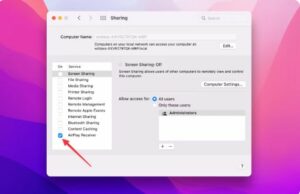 Disable AirPlay Receiver on a Mac 