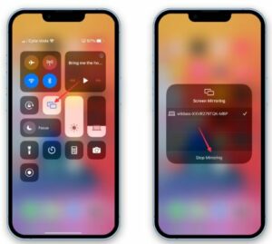 Turn off screen mirroring AirPlay on iPhone and iPad