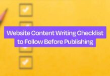 website content writing checklist before publishing