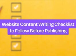 Website Content Writing Checklist Before Publishing website content writing checklist before publishing
